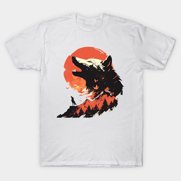 wolf T-Shirt by StevenBag